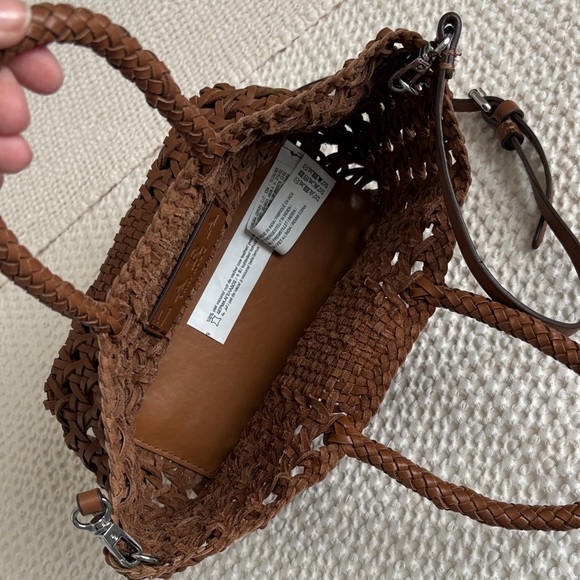 Zara Brown Woven Summer Handbag - Picture 3 of 8
